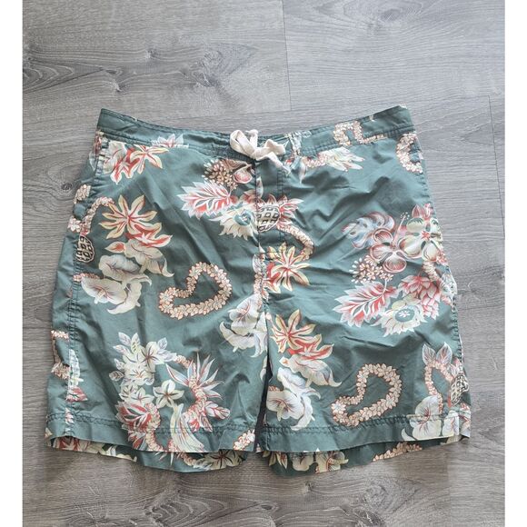 Polo Ralph Lauren Mens Swim Shorts Tropical Hawaiian Trunks Large - Picture 1 of 13